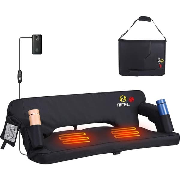 Stadium Seat with Back Support, Oversized Bleacher Seats, Stadium Chairs with Back and Cushion - Heat 1-Pack