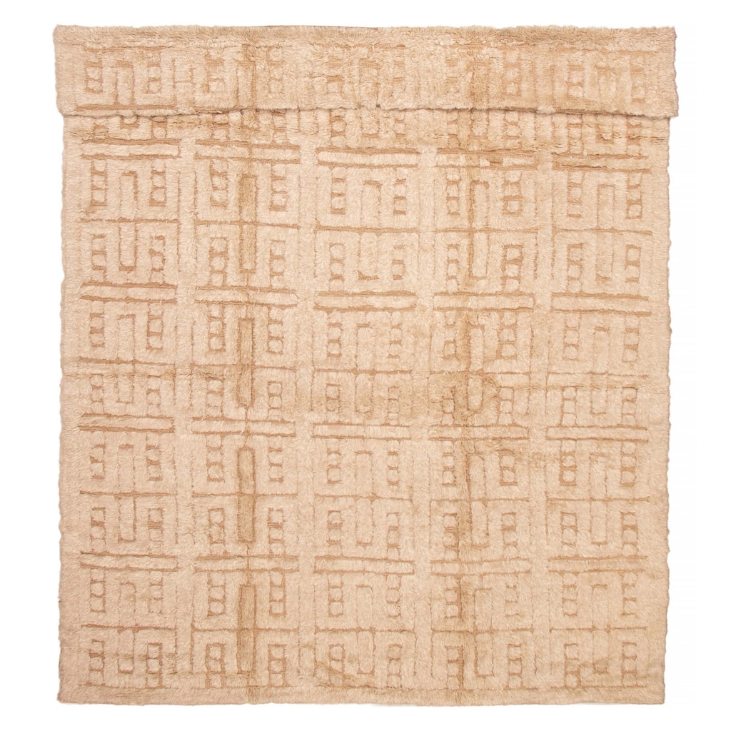 ECARPETGALLERY Hand-knotted Tangier Cream Wool Rug - 9'8 x 13'7