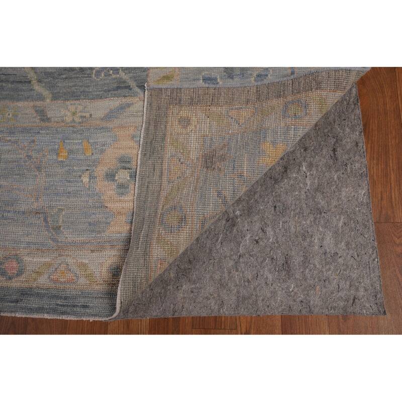 Grays & Blues Oushak Vegetable Dye Area Rug Handmade Wool Carpet - 9'2"x 12'0"