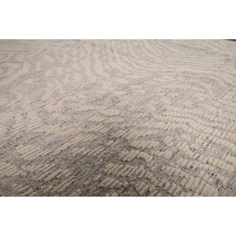All-Over Moroccan Abstract Area Rug Hand-Knotted Wool Carpet - 8'0"x 10'3"