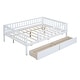 preview thumbnail 4 of 11, Full Size Wood Daybed with Two Drawers for Bedroom or Living Room Use