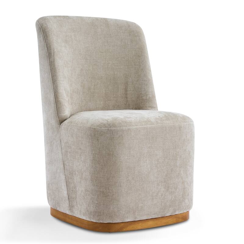 Christopher Knight Home - Modern Upholstered Rubber Wood Dining Chairs with High Back