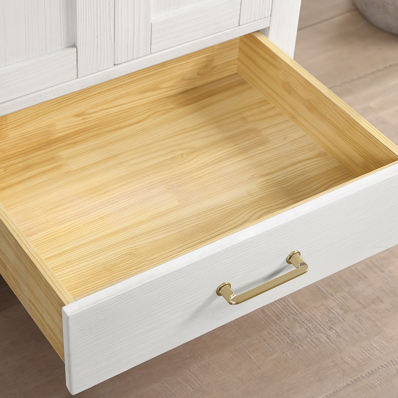 Gela Single Sink Bath Vanity with Drop-In Ceramic Basin without Mirror