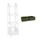 preview thumbnail 13 of 19, RiverRidge Kids 4-Tier 13in Ladder Shelf Toy Organizer with 3 Open Display Shelves - White with Two 5" Fabric Bins