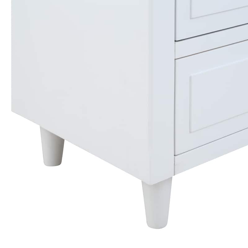3-Drawer Nightstand Storage Wood Cabinet