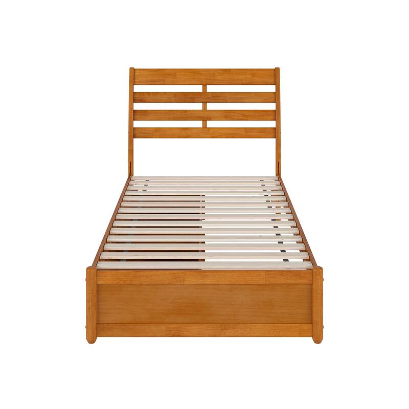 Emelie Platform Bed with Panel Footboard and Storage Drawers