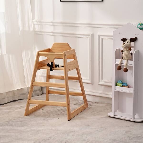 slide 2 of 9, Wooden Double Solid Wood Feeding, Eat & Grow Portable High, Easy to Clean Baby Booster Chair in Natural Finish Natural