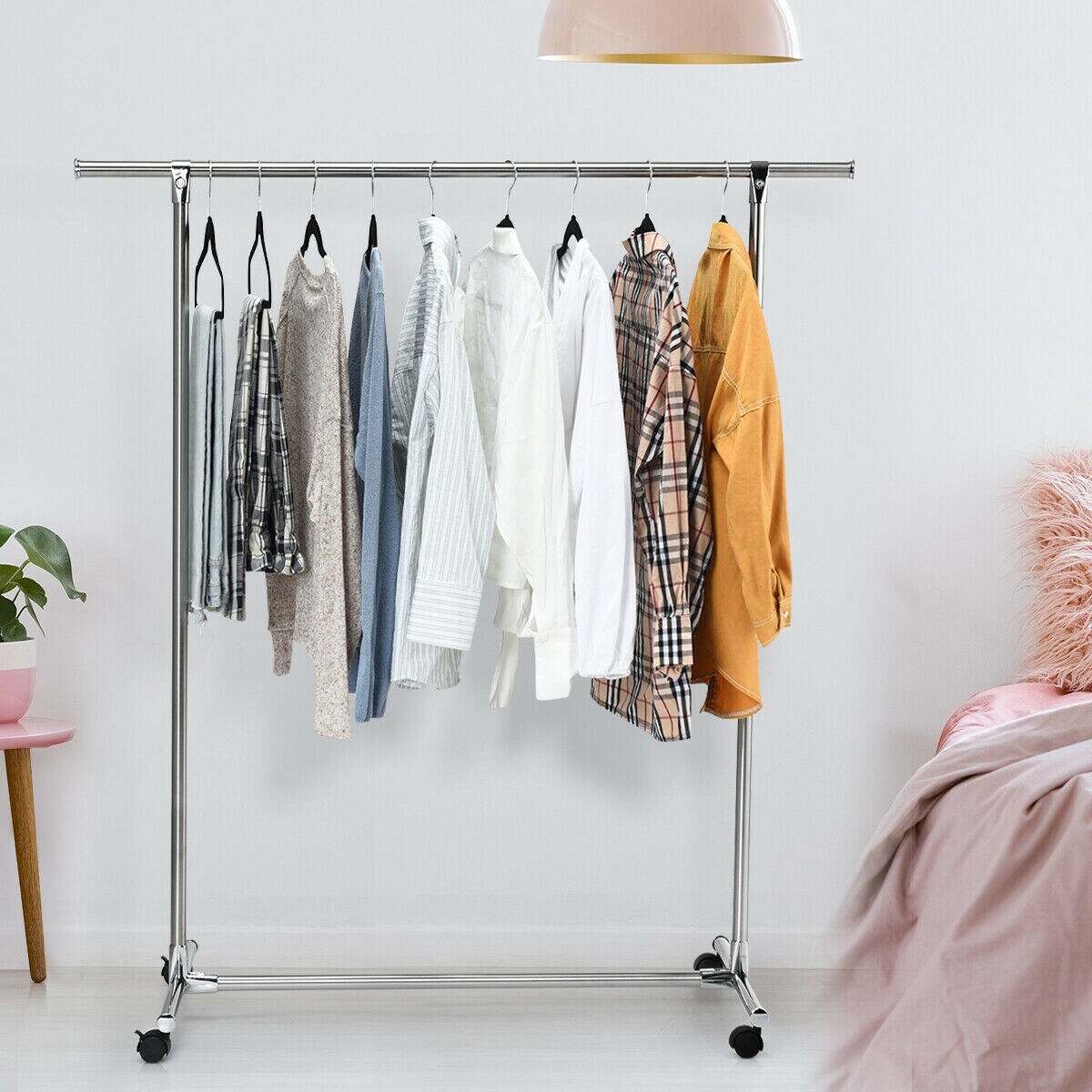 Shop Gymax Garment Rack Clothing Rack Stainless Steel Heavy Duty