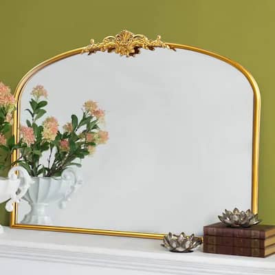 Vintage Carved Arched Mirror Baroque Mirror