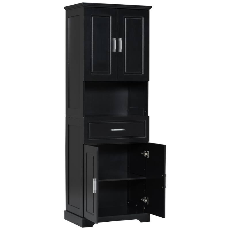 Modern Wooden Bathroom Linen Cabinet