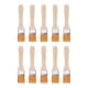 preview thumbnail 1 of 3, 1.1" Width Small Paint Brush Nylon Bristle with Wood Handle Tool 10Pcs - Yellow