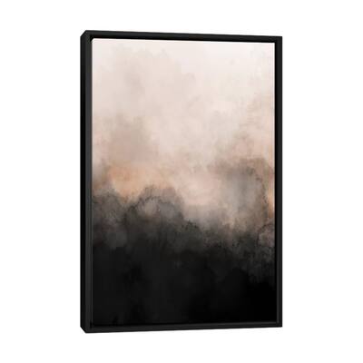 iCanvas "Nude & Black Watercolour" by Pixy Paper Framed