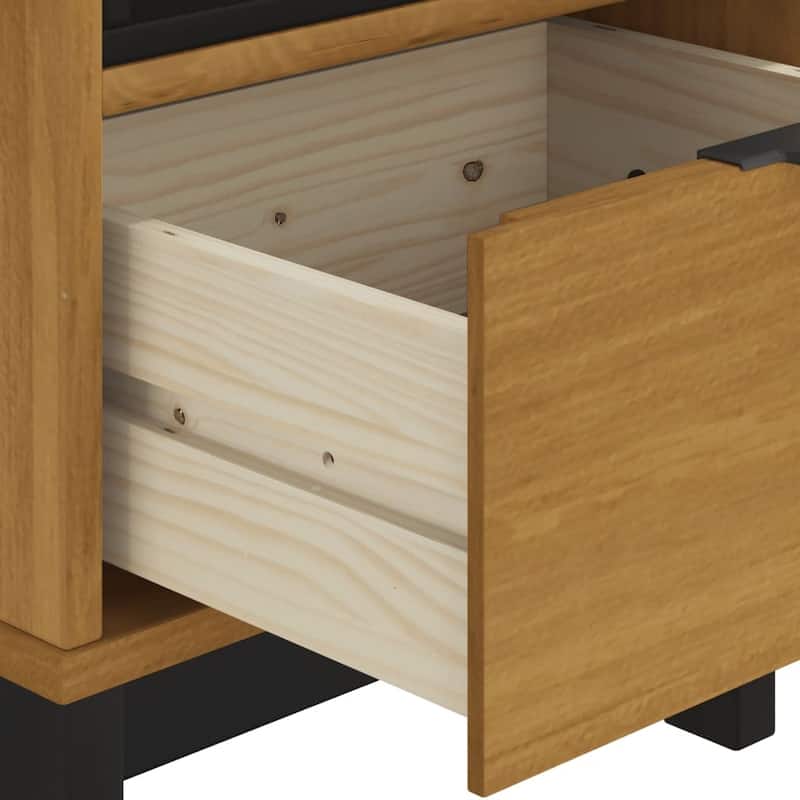 vidaXL Side Table FLAM 19.7"x19.7"x19.7" Solid Wood Pine - 19.7" x 19.7" x 19.7"