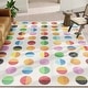 preview thumbnail 1 of 11, Well Woven Crayola Split Dot Modern Geometric Flat-Pile Multi Rug 3' 3" x 5' - Multi Color