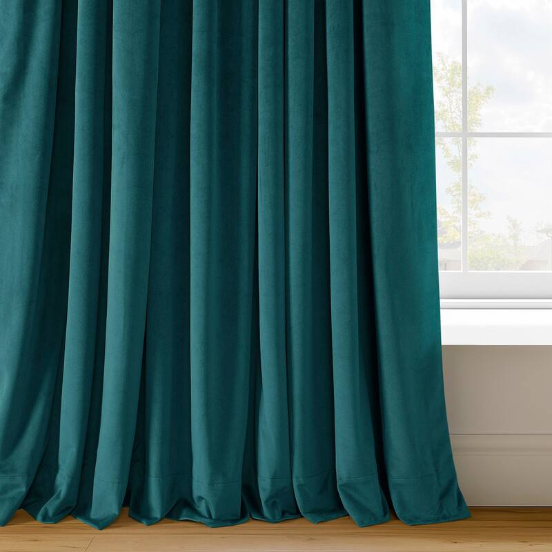 Exclusive Fabrics Signature Velvet Blackout Curtain 120 Inches Long (1 Panel)