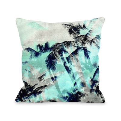 Palm Tree 18x18 Pillow by OBC