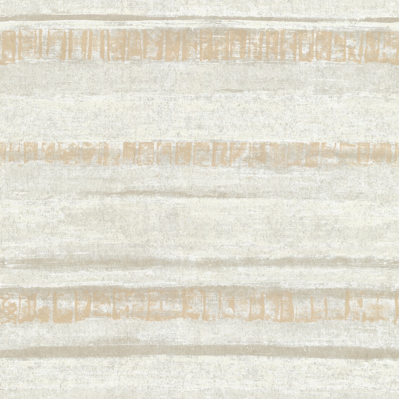 A-Street Prints Rakasa Gold Distressed Stripe Wallpaper