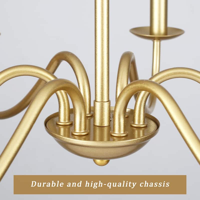6-Light 27.55-inch Chandeliers with Plug in Cord for Bedroom Living Room