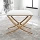 preview thumbnail 4 of 4, Uttermost Expedition White Fabric Small Bench - 23.5 W X 19.25 H X 15.75 D (in)