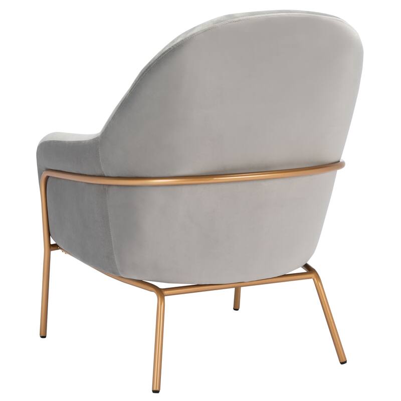SAFAVIEH Eleazer Glam Velvet Accent Chair - 26.3" W x 31.8" L x 34" H