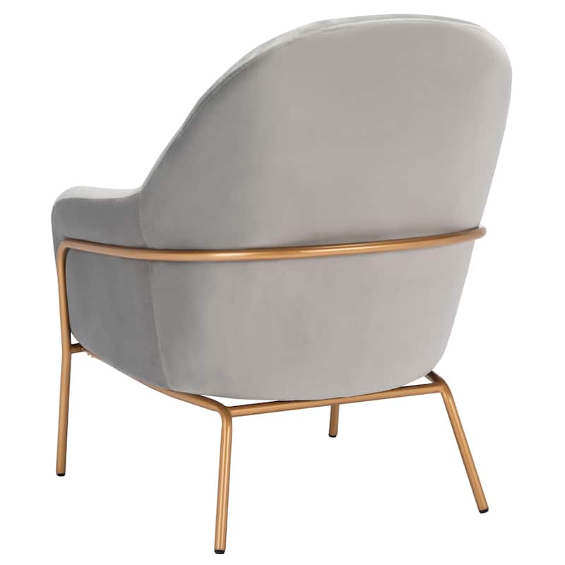 SAFAVIEH Yukiko Glam Velvet Accent Chair - 26.3" W x 31.8" L x 34" H - 26Wx32Dx34H