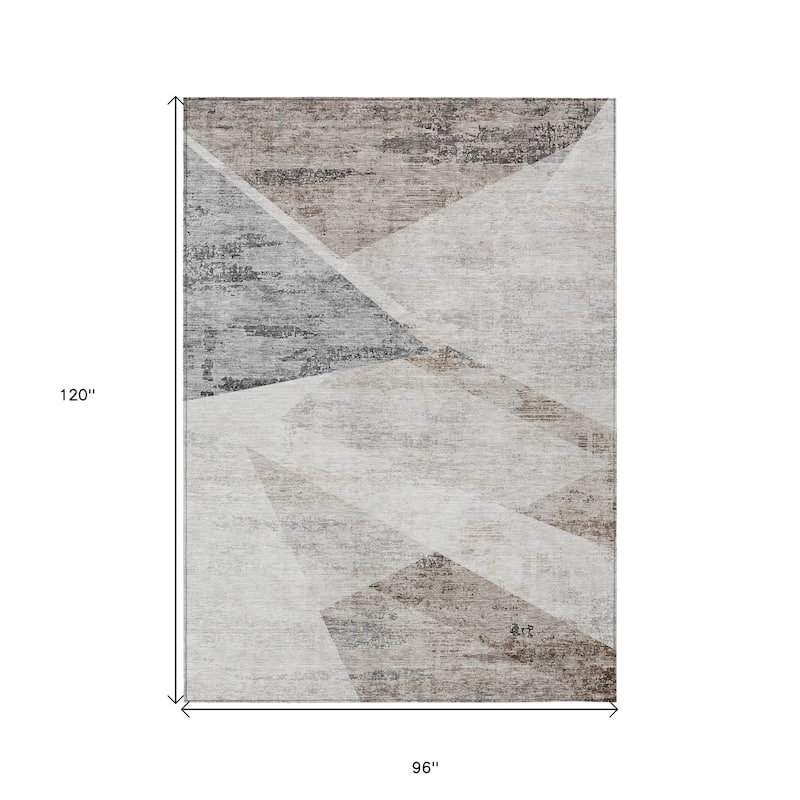 HomeRoots Abstract Transitional Rectangle Outdoor Rug
