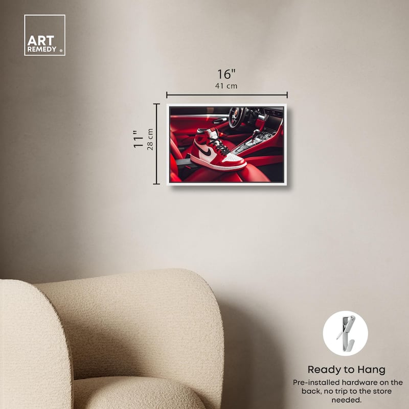 Sneaker Car Red Canvas by Art Remedy