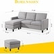 preview thumbnail 57 of 95, Futzca Modern L-shaped Convertible Sectional Sofa w/ Reversible Chaise