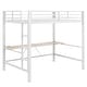 preview thumbnail 26 of 64, Twin/Full Size Gaming Loft Bed with Bulit-in Desk and LED Lights, Metal Loft Bedframe with Ladder and Guardrails for Kids