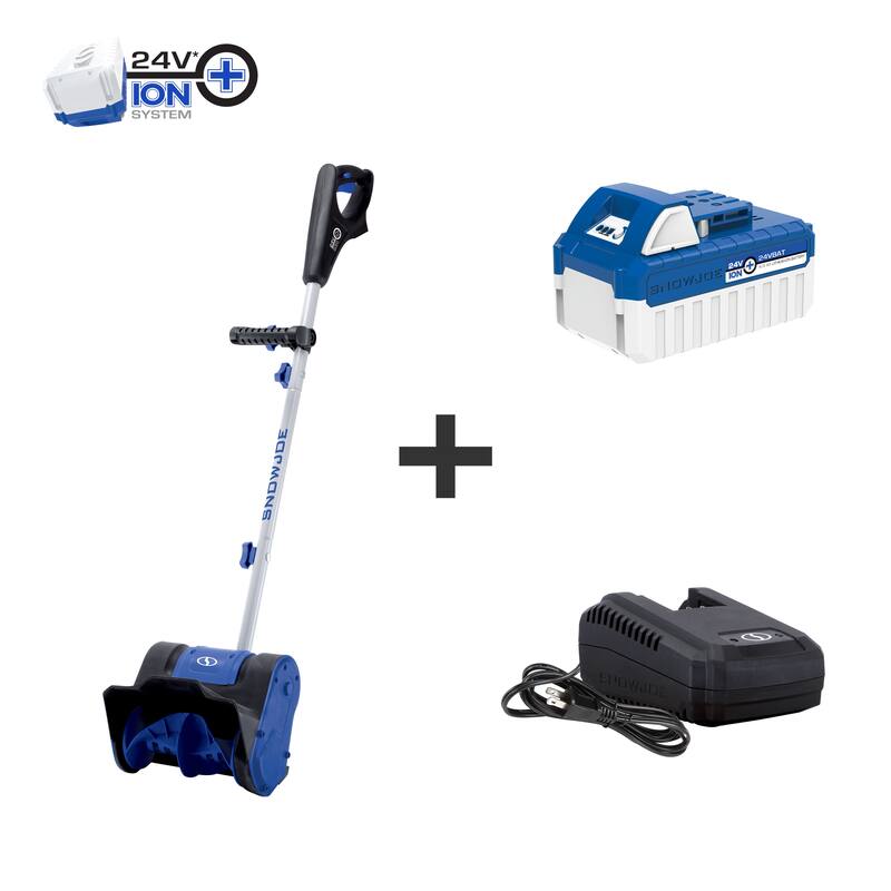 Cordless Snow Shovel Kit - Blue - 10-inch