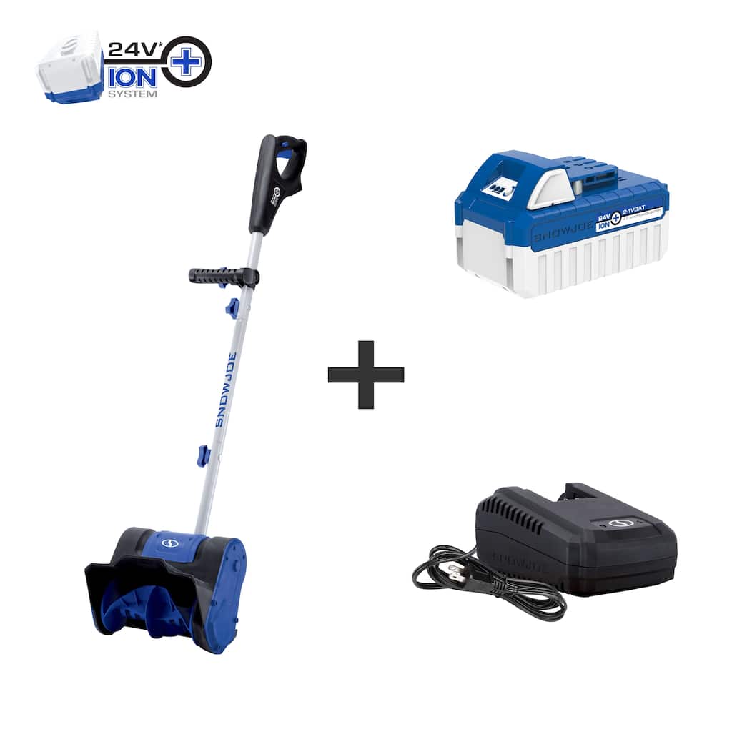 Cordless Snow Shovel Kit - Blue - 10-inch