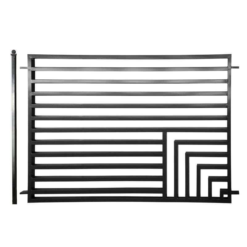 ALEKO Garden Yard Modern Florence Style Steel Fence Set of 2