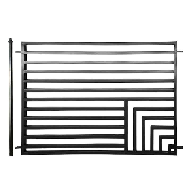 ALEKO Garden Yard Modern Florence Style Steel Fence