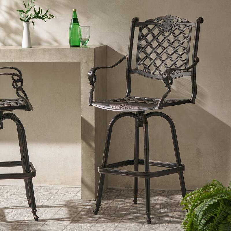 Metal Frame Barstool with Footrest