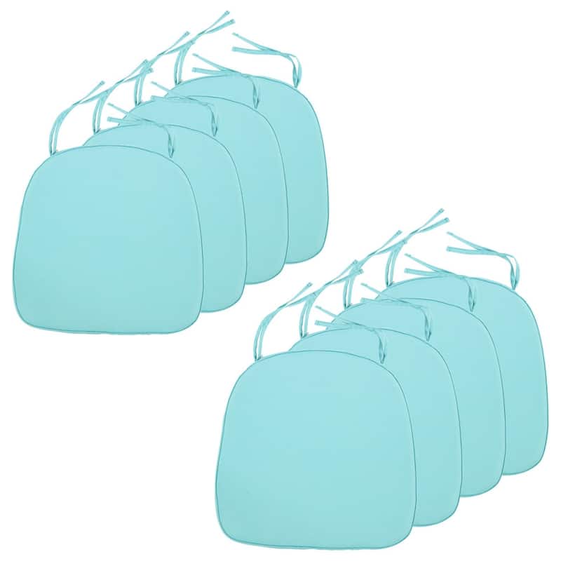 Memory Foam 15" U-Shaped Indoor Outdoor Dining Chair Pad Cushion for Kitchen Patio Garden (Set of 1, 2, 4 or 8)