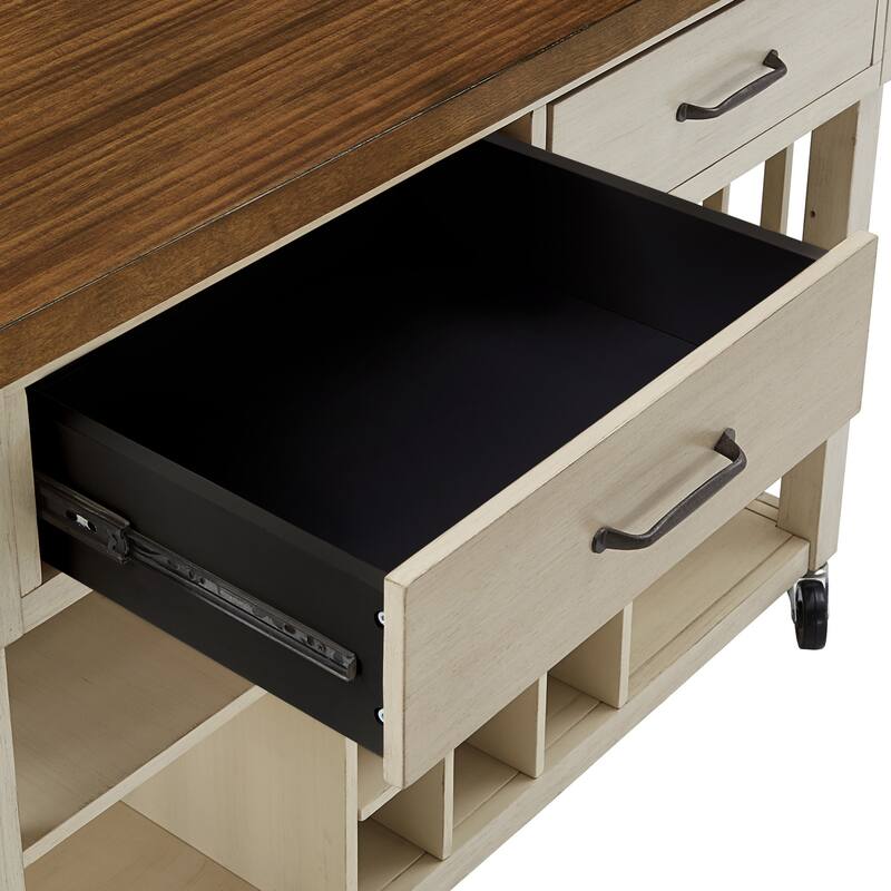 Eleanor Kitchen Island with Wine Rack by iNSPIRE Q Classic