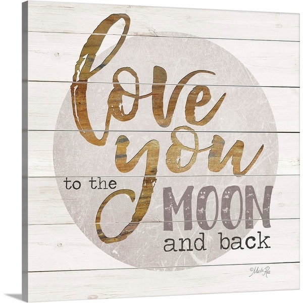 "Love You to the Moon and Back" Canvas Wall Art