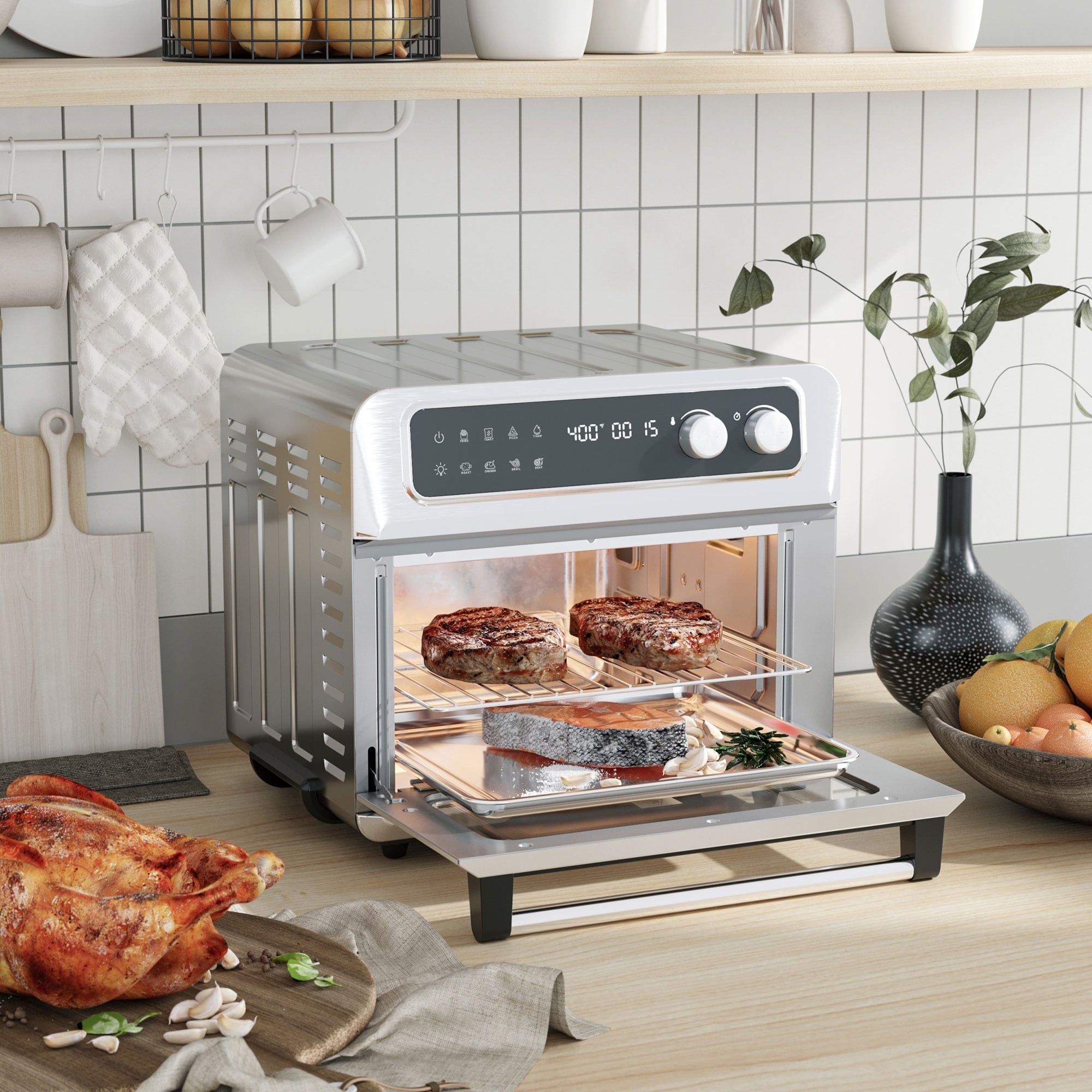 Calphalon Performance Air Fry Convection Oven, Countertop Toaster Oven,  Dark Stainless Steel 