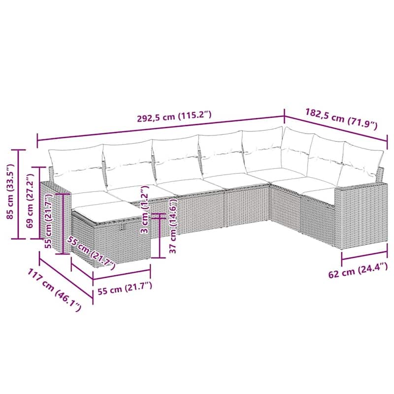 vidaXL Garden Sofa Set