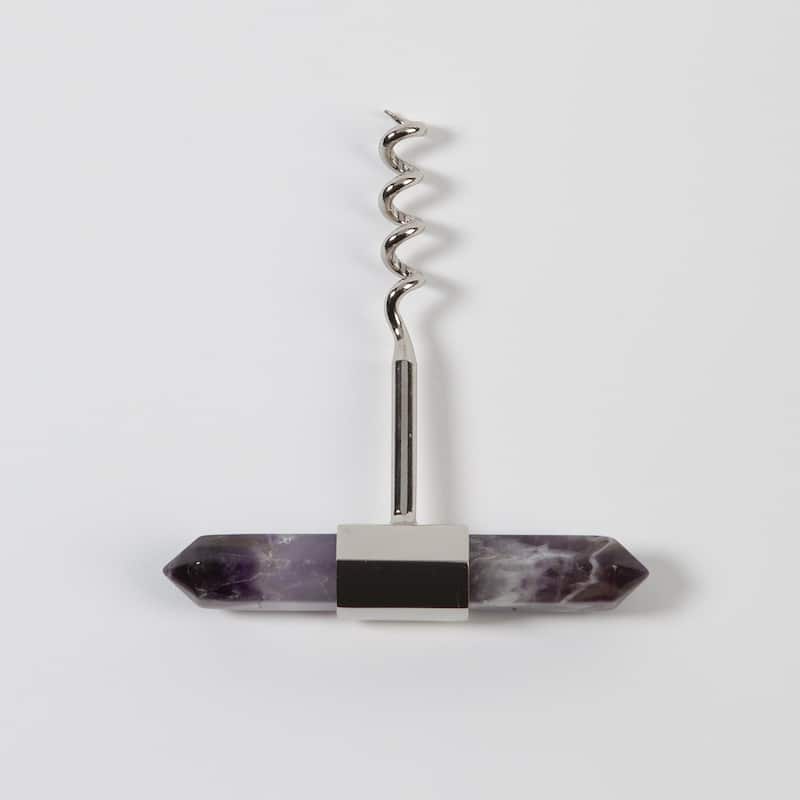 Emporium Home Amethyst Cork Screw - 4"L x 3.5"W x 0.5"H