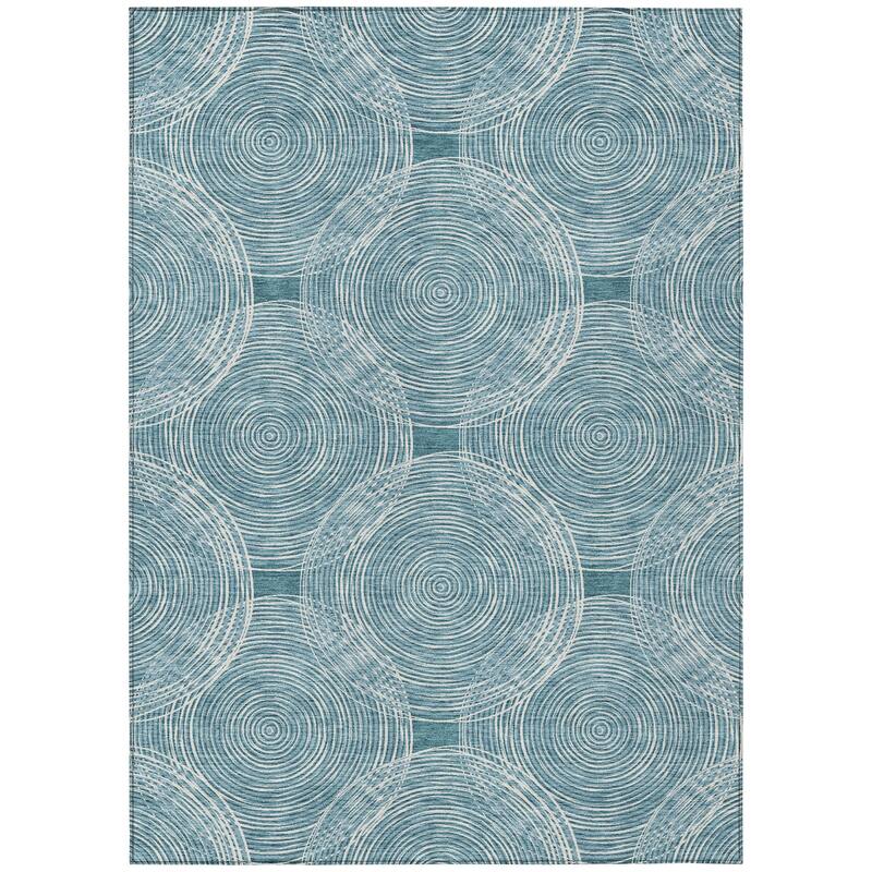 Machine Washable Indoor/ Outdoor Modern Pune Chantille Rug