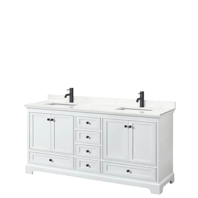 Deborah 72-inch Double Vanity, Quartz Top