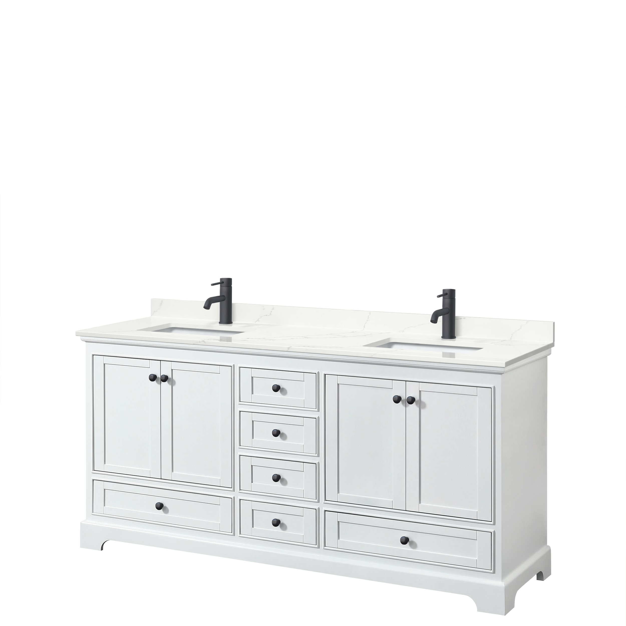 Deborah 72-inch Double Vanity, Quartz Top