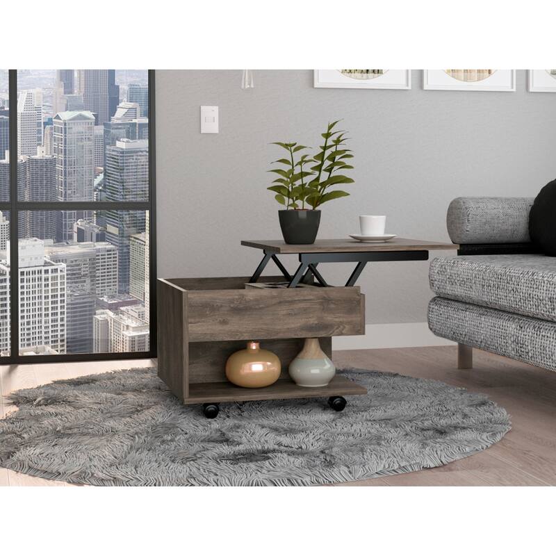 Peterson 1-Drawer 1-Shelf Lift Top Coffee Table