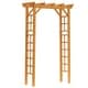 preview thumbnail 9 of 19, Outsunny 7' Wood Steel Outdoor Garden Arched Trellis Arbor with Natural Fir Wood & Side Panel for Climbing Vines