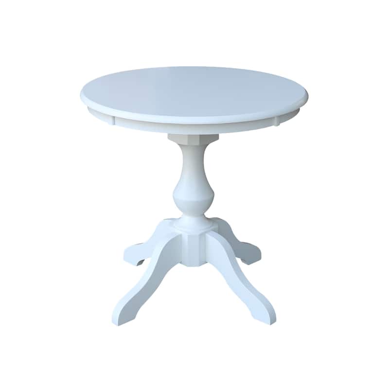 Solid Wood 30" x 30" Round Pedestal Table