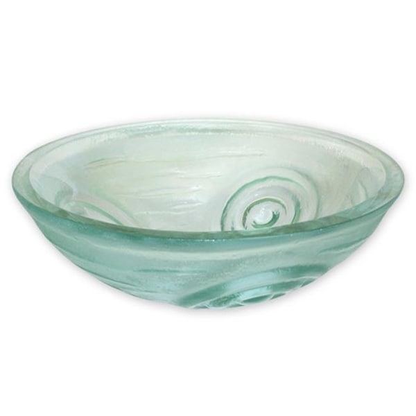 Eden Bath Eb Gs21 Clear Swirls Glass Vessel Sink