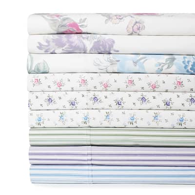 Floral Collection Percale Cotton Sheet Set