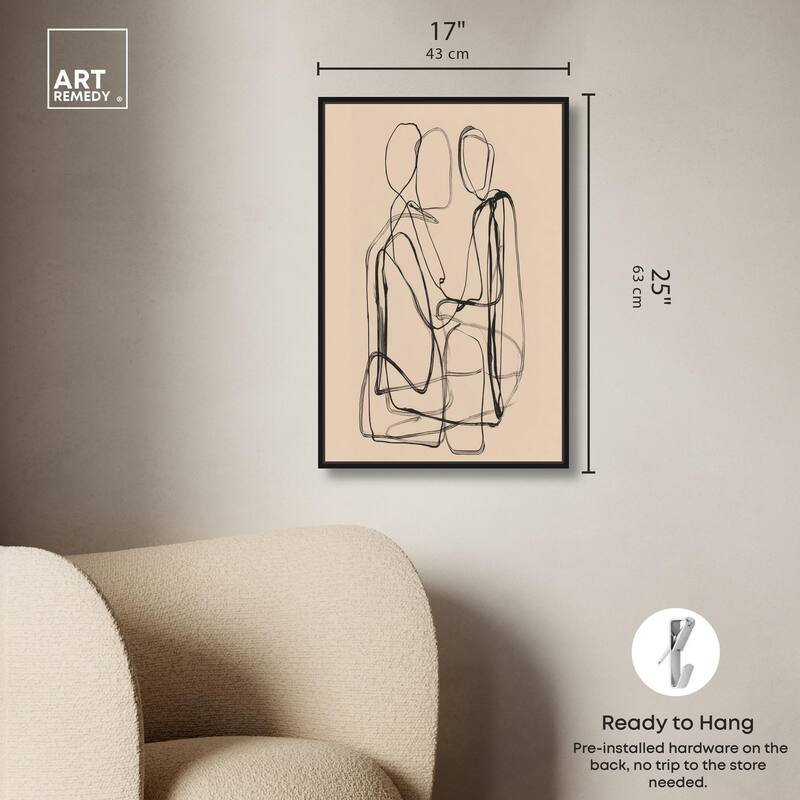 Embrace of Lines III Canvas by Art Remedy