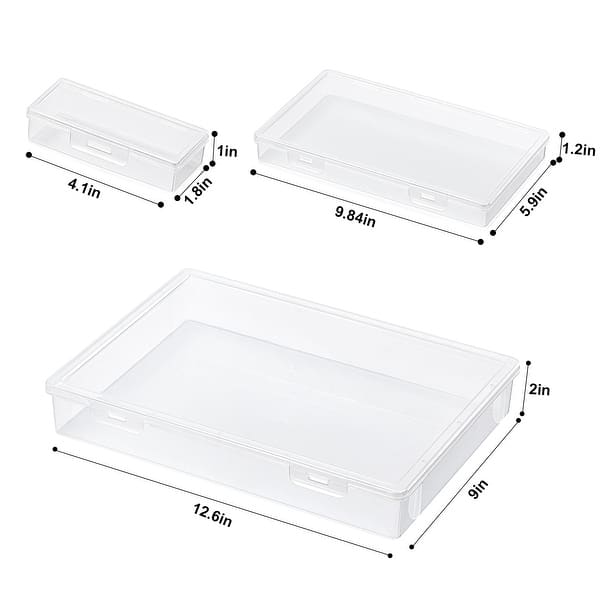 Sorbus Paper and Document Storage Box Set Stackable for Office and Craft Supplies (4 Piece)